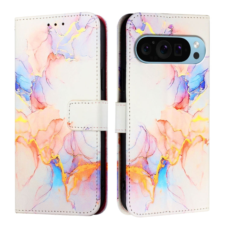 For Google Pixel 9 Pro XL PT003 Marble Pattern Flip Leather Phone Case(Galaxy Marble White) - Google Cases by PMC Jewellery | Online Shopping South Africa | PMC Jewellery | Buy Now Pay Later Mobicred