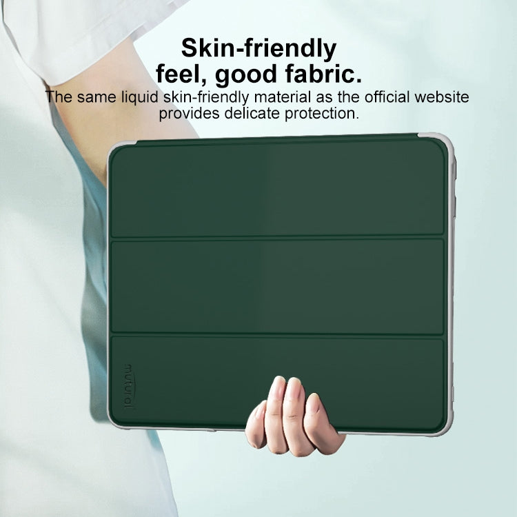 For iPad Pro 13 2024 Mutural PC Hybrid TPU Leather Smart Tablet Case(Dark Green) - iPad Pro 13 2024 Cases by Mutural | Online Shopping South Africa | PMC Jewellery | Buy Now Pay Later Mobicred