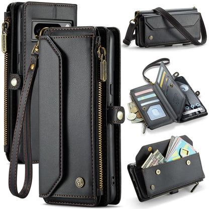 For Google Pixel 8 Pro CaseMe C36 Card Slots Zipper Wallet RFID Anti-theft Leather Phone Case(Black) - Google Cases by CaseMe | Online Shopping South Africa | PMC Jewellery | Buy Now Pay Later Mobicred