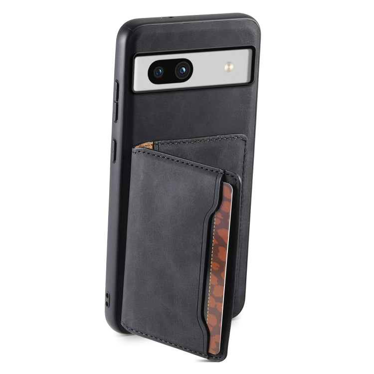 For Google Pixel 7a Denior D13 Retro Texture Leather MagSafe Card Bag Phone Case(Black) - free shipping - PMC TechLife - Order now!