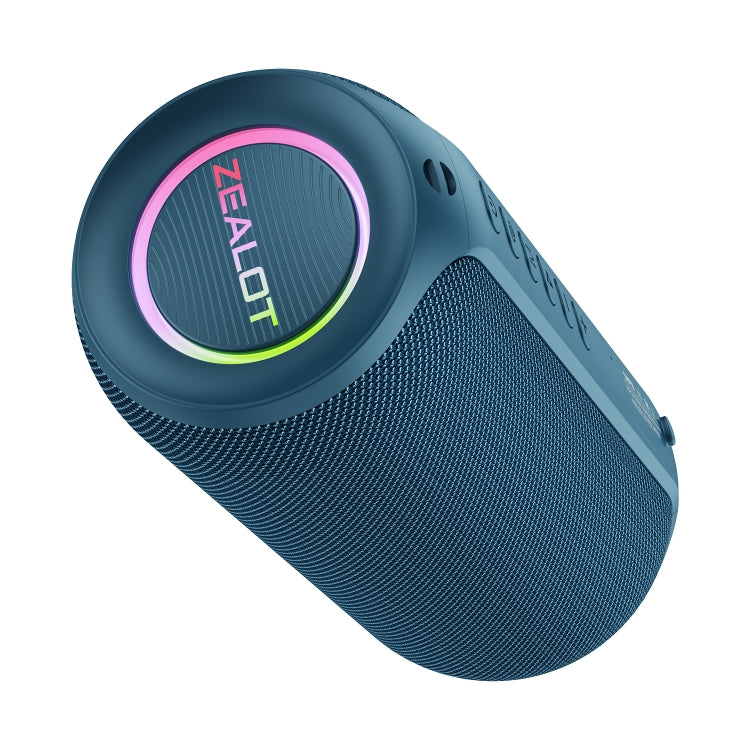 Zealot S32 Max 20W High Power Bluetooth Speaker with RGB Light(Blue) - Desktop Speaker by ZEALOT | Online Shopping South Africa | PMC Jewellery | Buy Now Pay Later Mobicred