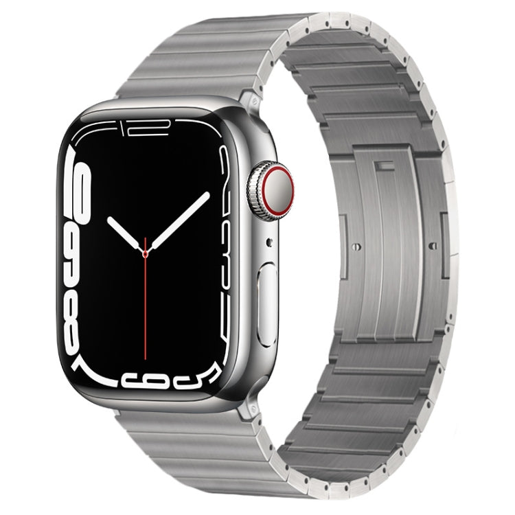 For Apple Watch SE 40mm PG60 Single Bead Bamboo Joint Titanium Metal Watch Band(Silver) - free shipping - PMC TechLife - Order now!