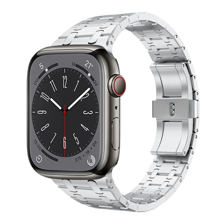 For Apple Watch 38mm PG94 Dual-link Modified Stainless Steel Watch Band(Silver) - free shipping - PMC TechLife - Order now!