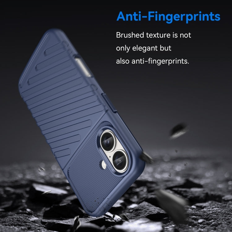 For iPhone 16 Thunderbolt Shockproof Soft TPU Phone Case(Blue) - iPhone 16 Cases by PMC TechLife | Online Shopping South Africa | PMC TechLife | Buy Now Pay Later Mobicred
