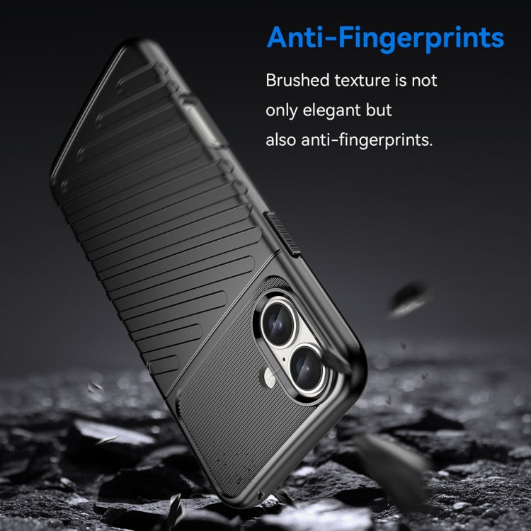For iPhone 16 Plus Thunderbolt Shockproof Soft TPU Phone Case(Black) - free shipping - PMC TechLife - Order now!