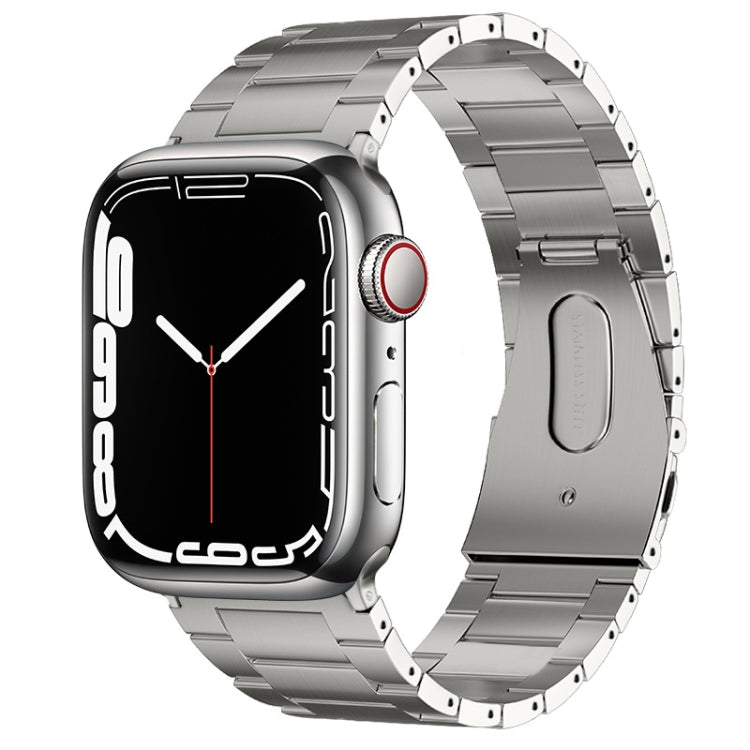 For Apple Watch 38mm PG63 Three-Bead Protrusion Titanium Metal Watch Band(Silver) - free shipping - PMC TechLife - Order now!