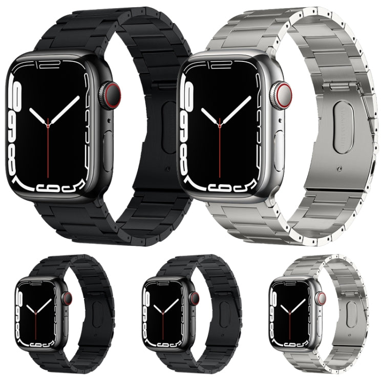 For Apple Watch 38mm PG63 Three-Bead Protrusion Titanium Metal Watch Band(Silver) - free shipping - PMC TechLife - Order now!