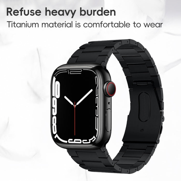 For Apple Watch Series 7 45mm PG63 Three-Bead Protrusion Titanium Metal Watch Band(Silver) - free shipping - PMC TechLife - Order now!