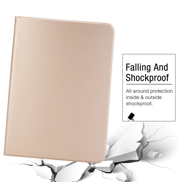 For iPad Air 11 2024 Stretch Voltage Plain Leather Smart Tablet Case(Gold) - iPad Air 11 2024 Cases by PMC TechLife | Online Shopping South Africa | PMC TechLife | Buy Now Pay Later Mobicred