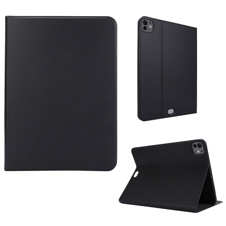 For iPad Pro 11 2024 Stretch Voltage Plain Leather Smart Tablet Case(Black) - iPad Pro 11 2024 Cases by PMC TechLife | Online Shopping South Africa | PMC TechLife | Buy Now Pay Later Mobicred