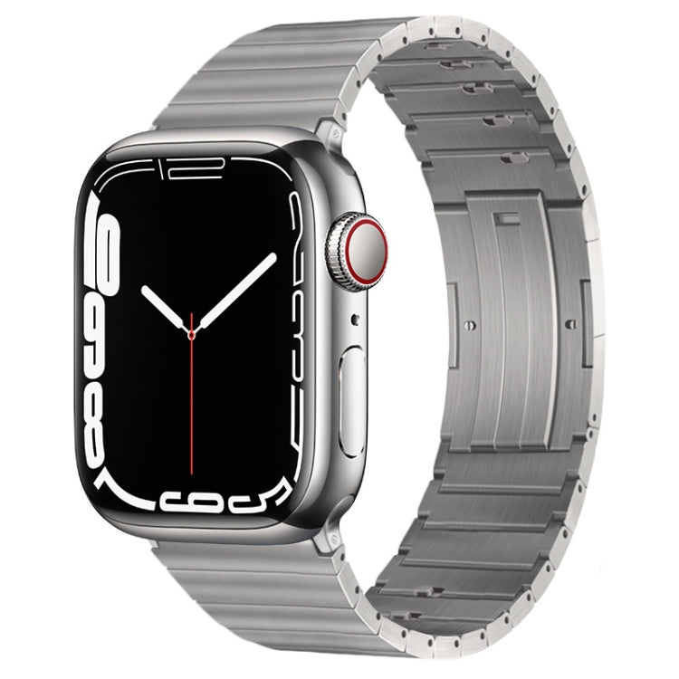 For Apple Watch 42mm PG65 Single Bead Bamboo Joint Spring Bars Titanium Metal Watch Band(Silver) - free shipping - PMc TechLife - Order now!