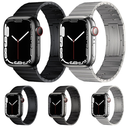 For Apple Watch Ultra 2 49mm PG65 Single Bead Bamboo Joint Spring Bars Titanium Metal Watch Band(Graphite Black) - Watch Bands by PMC Jewellery | Online Shopping South Africa | PMC Jewellery | Buy Now Pay Later Mobicred