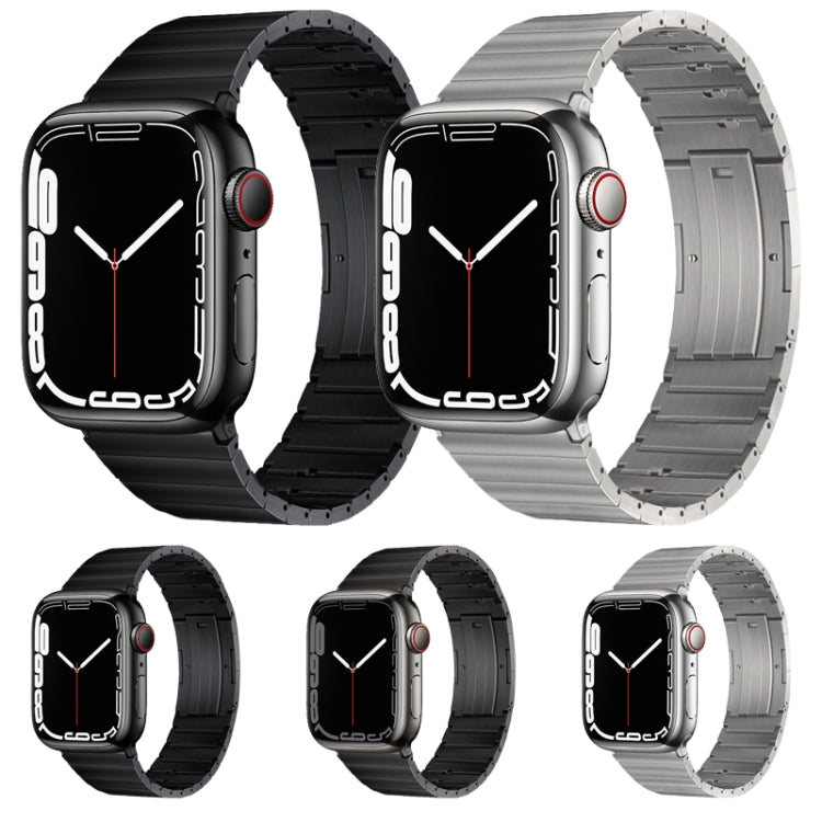 For Apple Watch Series 7 41mm PG65 Single Bead Bamboo Joint Spring Bars Titanium Metal Watch Band(Silver) - free shipping - PMc TechLife - Order now!