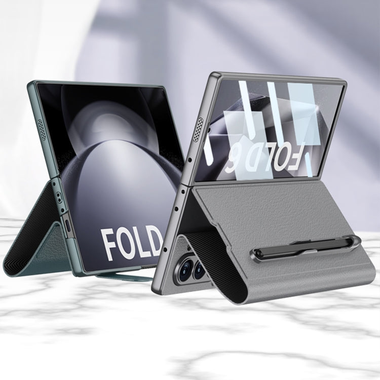 For Samsung Galaxy Z Fold6 GKK Integrated Flip Leather Case with Pen Slotm, Stylus Not Included(Titanium Grey) - Galaxy Z Fold6 5G Cases by GKK | Online Shopping South Africa | PMC Jewellery | Buy Now Pay Later Mobicred