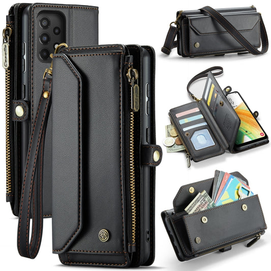 For Samsung Galaxy A33 5G CaseMe C36 Card Slots Zipper Wallet RFID Anti-theft Leather Phone Case(Black) - Galaxy Phone Cases by CaseMe | Online Shopping South Africa | PMC Jewellery | Buy Now Pay Later Mobicred