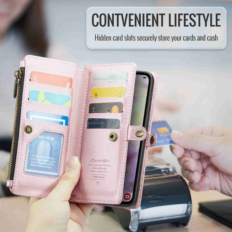 For Samsung Galaxy A35 5G CaseMe C36 Card Slots Zipper Wallet RFID Anti-theft Leather Phone Case(Pink) - Galaxy Phone Cases by CaseMe | Online Shopping South Africa | PMC Jewellery | Buy Now Pay Later Mobicred