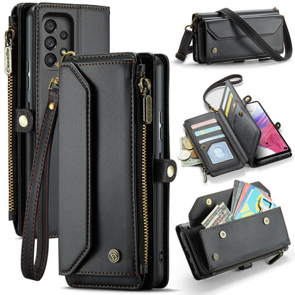 For Samsung Galaxy A53 5G CaseMe C36 Card Slots Zipper Wallet RFID Anti-theft Leather Phone Case(Black) - Galaxy Phone Cases by CaseMe | Online Shopping South Africa | PMC Jewellery | Buy Now Pay Later Mobicred