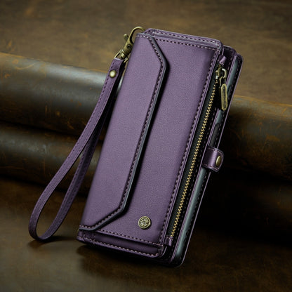 For Samsung Galaxy S20 CaseMe C36 Card Slots Zipper Wallet RFID Anti-theft Leather Phone Case(Purple) - Galaxy Phone Cases by CaseMe | Online Shopping South Africa | PMC Jewellery | Buy Now Pay Later Mobicred