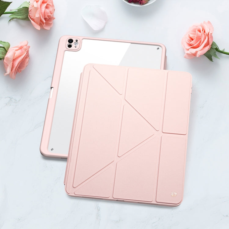 For iPad Pro 13 2024 DUX DUCIS Magi Series Smart Leather Tablet Case(Pink) - iPad Pro 13 2024 Cases by DUX DUCIS | Online Shopping South Africa | PMC Jewellery | Buy Now Pay Later Mobicred