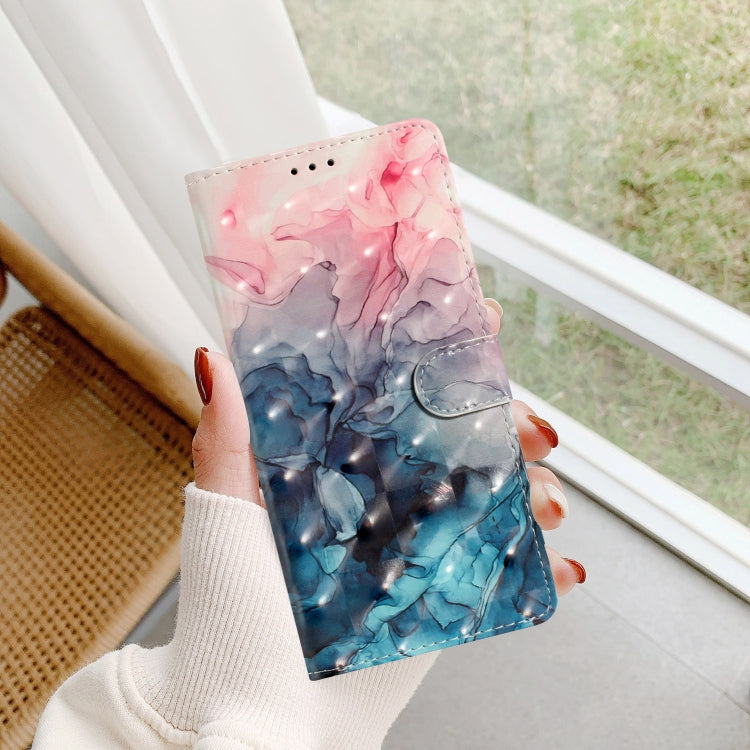 For Motorola Moto G Play 2024 3D Pattern Leather Phone Case(3D Pink Blue Marble) - Motorola Cases by PMC Jewellery | Online Shopping South Africa | PMC Jewellery | Buy Now Pay Later Mobicred