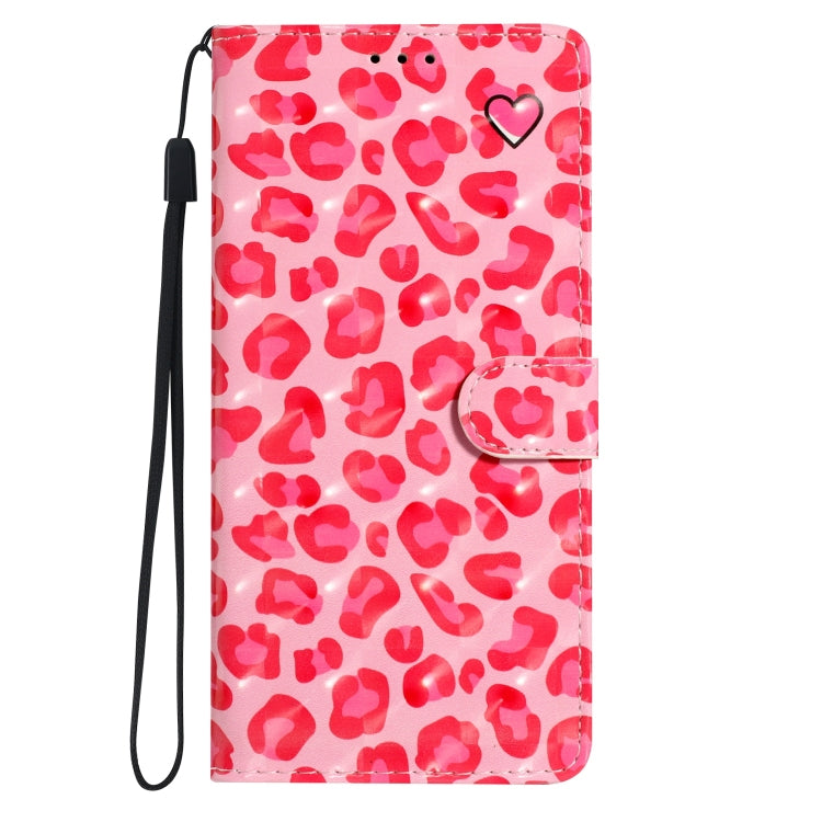 For Motorola Moto G Play 2024 3D Pattern Leather Phone Case(Pink Leopard Print) - Motorola Cases by PMC Jewellery | Online Shopping South Africa | PMC Jewellery | Buy Now Pay Later Mobicred
