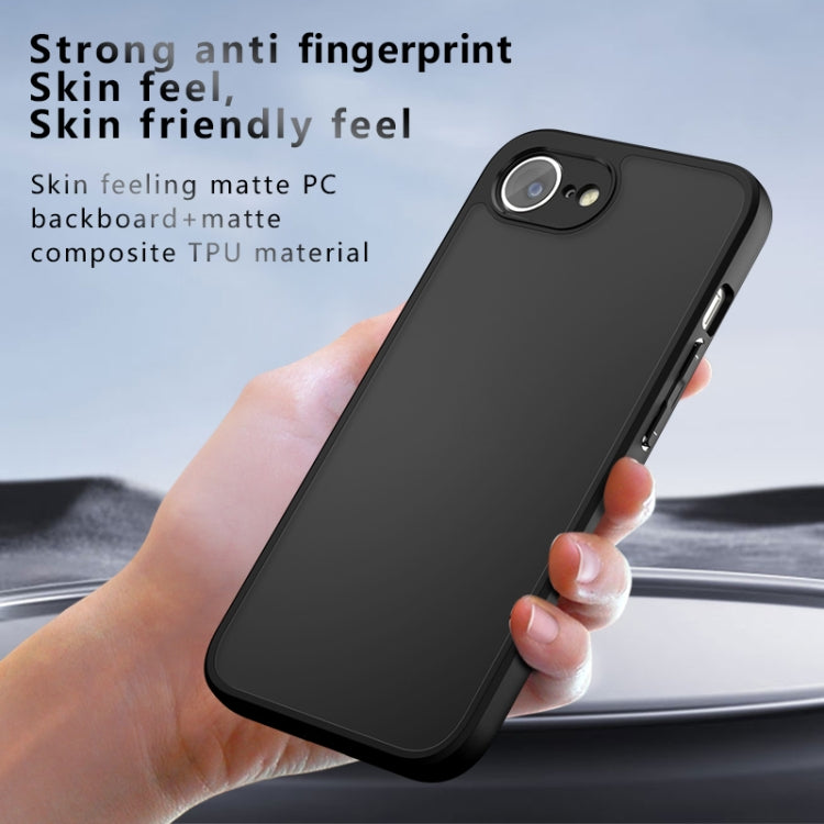 For iPhone 16e Armor Precise Hole PC Hybrid TPU Phone Case(Transparent) - iPhone 16e Cases by PMC TechLife | Online Shopping South Africa | PMC TechLife | Buy Now Pay Later Mobicred