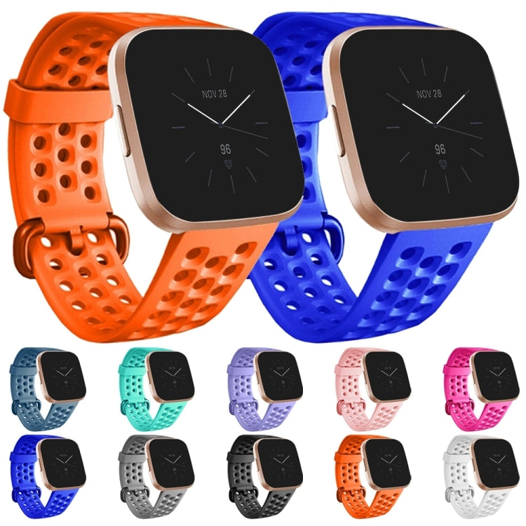 For Fitbit Versa 2 Breathable Silicone Watch Band, Size: Small(Gray) - free shipping - PMc TechLife - Order now!