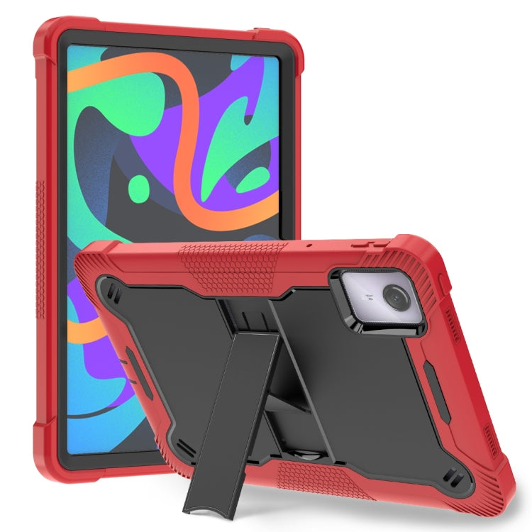 For Lenovo Tab M11 / Xiaoxin Pad 11 2024 Shockproof Silicone Hybrid PC Tablet Case with Holder(Black + Red) - Lenovo by PMC TechLife | Online Shopping South Africa | PMC TechLife | Buy Now Pay Later Mobicred
