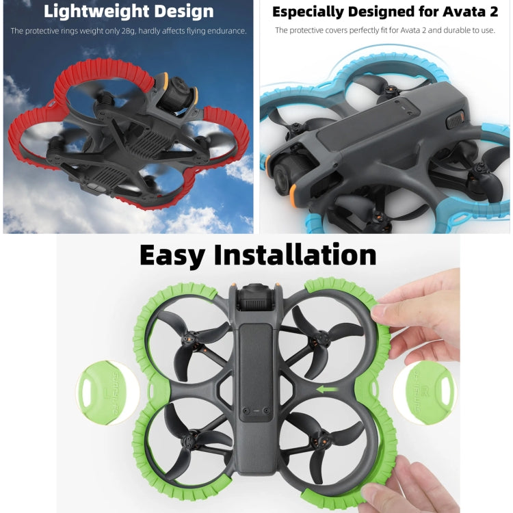 For DJI Avata 2 Sunnylife Drone Anti-Collision Protective Cover Combo Case Kit(Green) - free shipping - PMC TechLife - Order now!