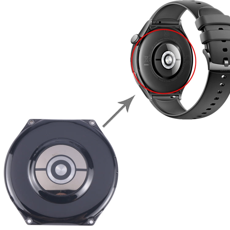 For Huawei Watch 4 Original Rear Housing Cover(Black) - For Huawei by PMC TechLife | Online Shopping South Africa | PMC TechLife | Buy Now Pay Later Mobicred
