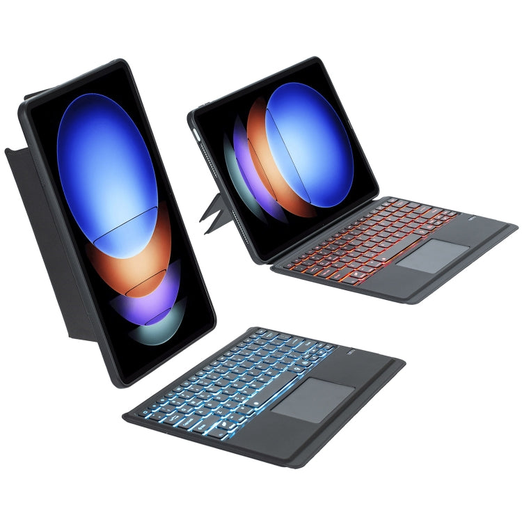 For Xiaomi Pad 6S Pro 12.4 T0N10-AS Detachable Rotating Backlit Touch Bluetooth Keyboard Case(Black) - Xiaomi Keyboard by PMC TechLife | Online Shopping South Africa | PMC TechLife | Buy Now Pay Later Mobicred