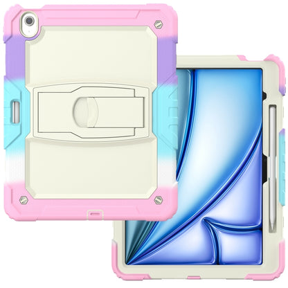 For iPad Air 13 2024 Silicone Hydric PC Tablet Case with Shoulder Strap & Holder(Camouflage Pink) - iPad Air 13 2024 Cases by PMC Jewellery | Online Shopping South Africa | PMC Jewellery | Buy Now Pay Later Mobicred