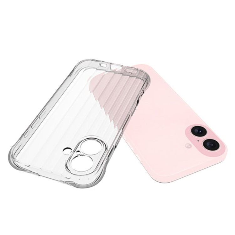 For iPhone 16 Water Ripple Fine Hole TPU Phone Case(Transparent) - iPhone 16 Cases by PMC TechLife | Online Shopping South Africa | PMC TechLife | Buy Now Pay Later Mobicred