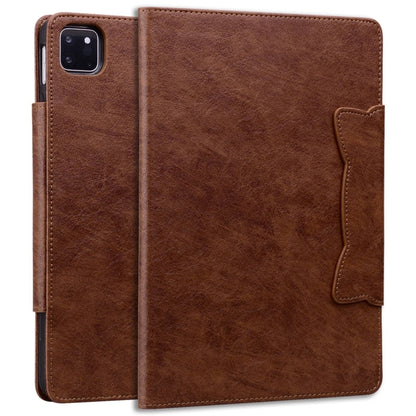 For iPad Pro 13 2024 Cat Buckle Leather Smart Tablet Case(Brown) - iPad Pro 13 2024 Cases by PMC Jewellery | Online Shopping South Africa | PMC Jewellery | Buy Now Pay Later Mobicred