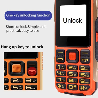 K1+ 4G Elder Rugged Phone, 2.6 inch, 1500mAh Battery, LED Flashlight, Network: 4G, Dual SIM, SOS, Plug:UK Plug(Orange) - Others by PMC Jewellery | Online Shopping South Africa | PMC Jewellery | Buy Now Pay Later Mobicred