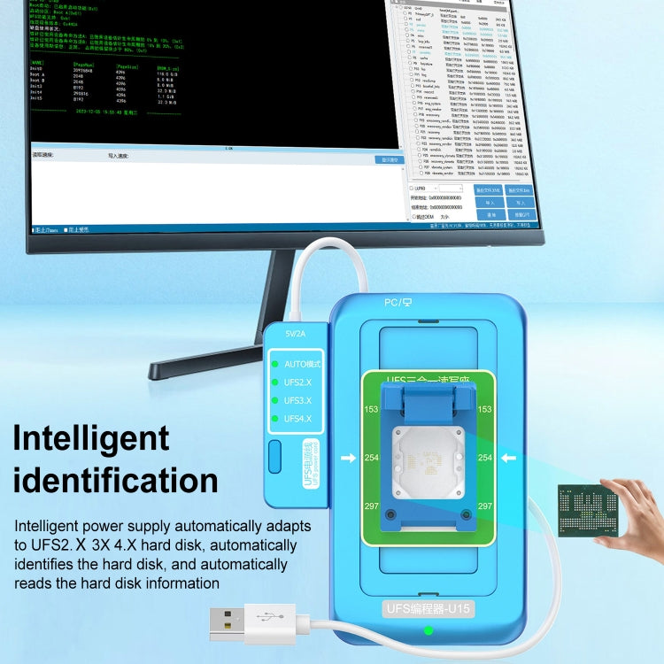 JCID UFS Programmer-U15 Box for Adaptation UFS Nand Flash Read & Write Expansion Repair - Test Tools by JC | Online Shopping South Africa | PMC Jewellery | Buy Now Pay Later Mobicred