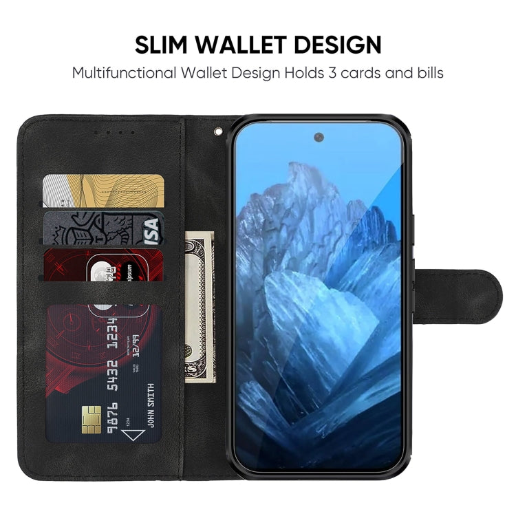 For Google Pixel 9 Pro XL Skin Feel Geometric Lines Leather Phone Case(Black) - Google Cases by PMC TechLife | Online Shopping South Africa | PMC TechLife | Buy Now Pay Later Mobicred
