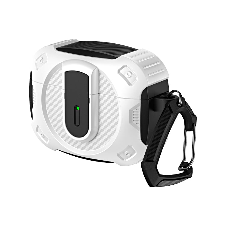 For AirPods Pro 2 Lock Shockproof Bluetooth Earphone Protective Case(Black White) - For AirPods Pro 2 by PMC Jewellery | Online Shopping South Africa | PMC Jewellery | Buy Now Pay Later Mobicred