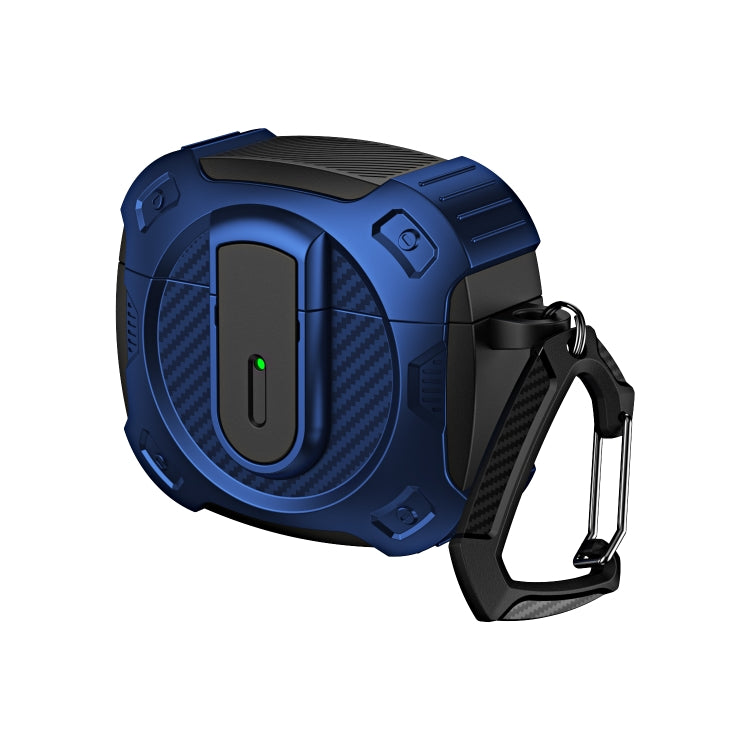 For AirPods 3 Lock Shockproof Bluetooth Earphone Protective Case(Black Blue) - For AirPods 3 by PMC Jewellery | Online Shopping South Africa | PMC Jewellery | Buy Now Pay Later Mobicred