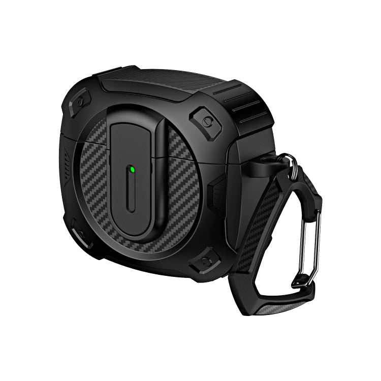 For AirPods 4 Lock Shockproof Bluetooth Earphone Protective Case(Black) - For AirPods 4 by PMC Jewellery | Online Shopping South Africa | PMC Jewellery | Buy Now Pay Later Mobicred