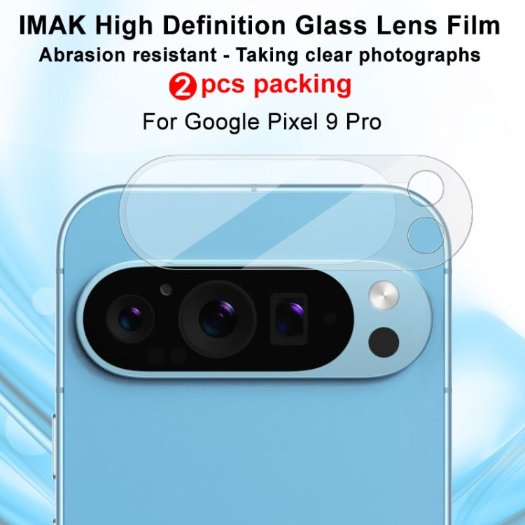 For Google Pixel 9 Pro 2pcs/Set imak HD Glass Rear Camera Lens Film - Other by imak | Online Shopping South Africa | PMC TechLife | Buy Now Pay Later Mobicred