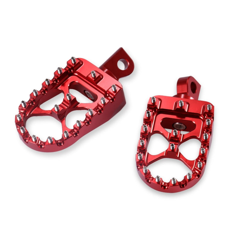 Motorcycle Modification Pedal Set Wide Fat Footpegs Foot Pegs for Harley (Red) - Others by PMC Jewellery | Online Shopping South Africa | PMC Jewellery | Buy Now Pay Later Mobicred