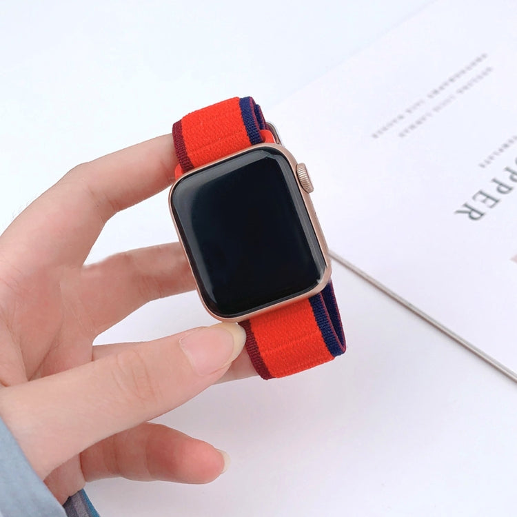 For Apple Watch Ultra 49mm Nylon Elastic Buckle Watch Band(Dark Navy Blue) - Watch Bands by PMC Jewellery | Online Shopping South Africa | PMC Jewellery | Buy Now Pay Later Mobicred