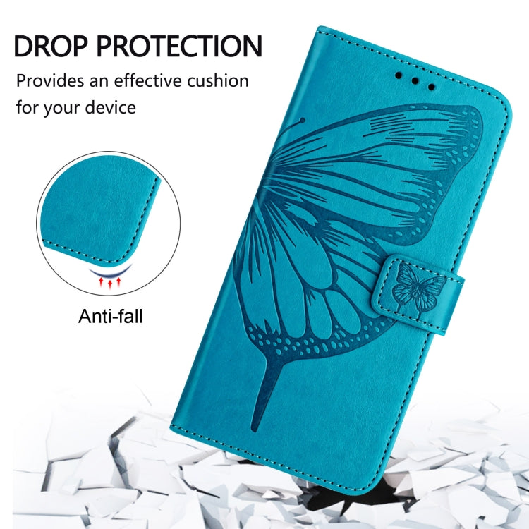 For Blackview Shark 8 Embossed Butterfly Leather Phone Case(Blue) - More Brand by PMC TechLife | Online Shopping South Africa | PMC TechLife | Buy Now Pay Later Mobicred
