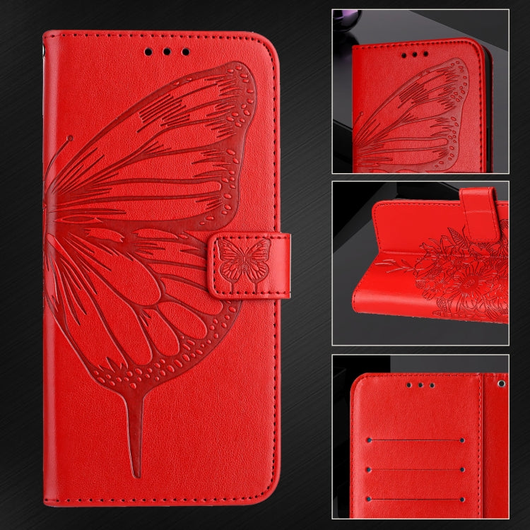 For Ulefone Note 14 Embossed Butterfly Leather Phone Case(Red) - free shipping - PMC Jewellery - Order now!