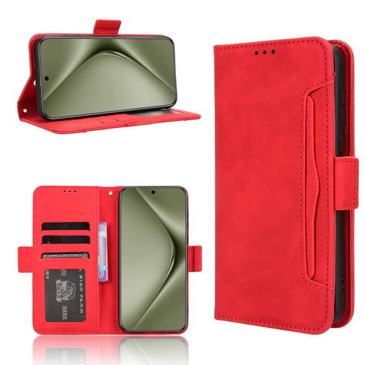 For Huawei Pura 70 Ultra Skin Feel Calf Texture Card Slots Leather Phone Case(Red) - Huawei Cases by PMC Jewellery | Online Shopping South Africa | PMC Jewellery | Buy Now Pay Later Mobicred