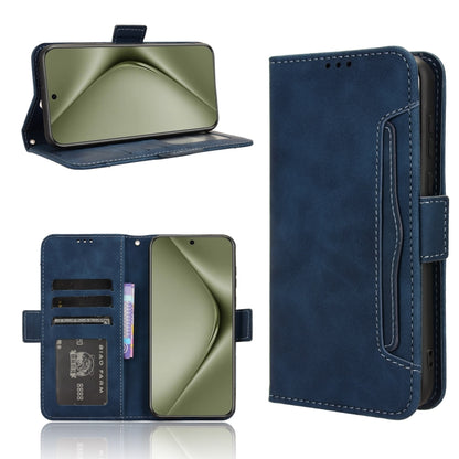 For Huawei Pura 70 Ultra Skin Feel Calf Texture Card Slots Leather Phone Case(Blue) - Huawei Cases by PMC Jewellery | Online Shopping South Africa | PMC Jewellery | Buy Now Pay Later Mobicred