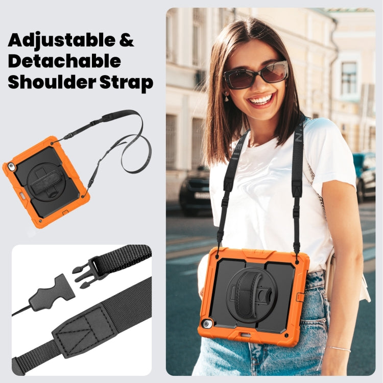 For iPad Air 13 2025 / 2024 Silicone Hybrid PC Tablet Case with Shoulder Strap(Orange) - iPad Air 13 2025 / 2024 Cases by PMC TechLife | Online Shopping South Africa | PMC TechLife | Buy Now Pay Later Mobicred