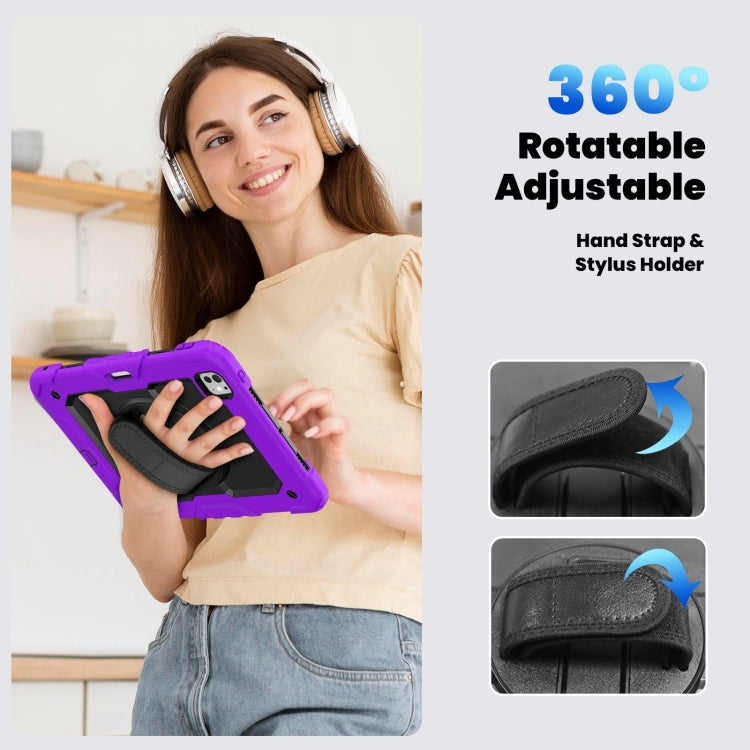 For iPad Pro 11 2024 Silicone Hybrid PC Tablet Case with Shoulder Strap(Purple) - iPad Pro 11 2024 Cases by PMC TechLife | Online Shopping South Africa | PMC TechLife | Buy Now Pay Later Mobicred