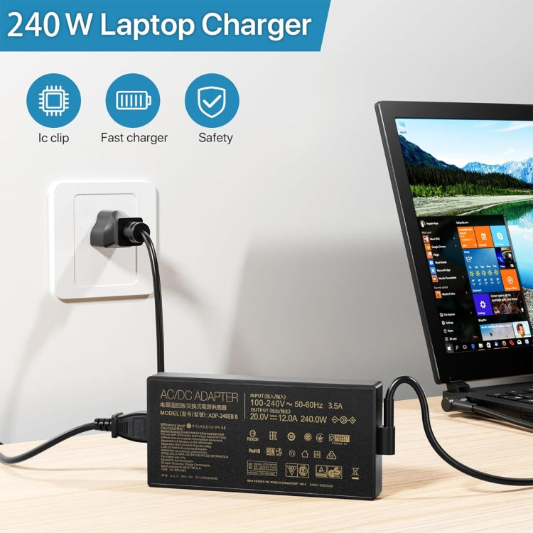 240W 20V 12A Laptop Notebook Power Adapter For Asus 6.0 x 3.7mm, Plug:AU Plug - For Asus by PMC Jewellery | Online Shopping South Africa | PMC Jewellery | Buy Now Pay Later Mobicred